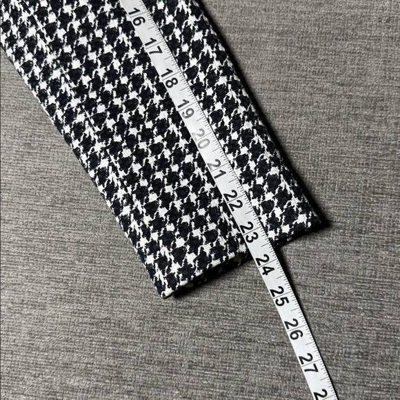 Talbots Black White Houndstooth Jacquard Suiting Jacket 10 Classic Work Chic - Picture 10 of 13